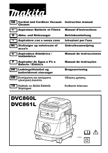 Manual de uso Makita DVC860L Aspirador