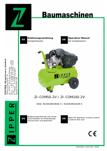 Bedienungsanleitung Zipper ZI-COM50-2V Kompressor