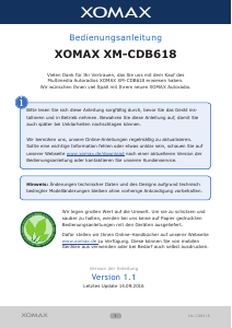 Bedienungsanleitung XOMAX XM-CDB618 Autoradio