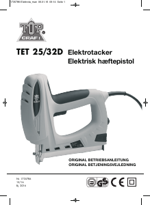 Brugsanvisning Topcraft TET 25/32D Hæftepistol