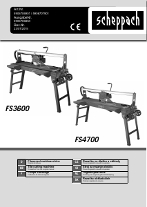 Manual Scheppach FS3600 Tile Cutting Machine