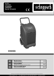 Manual Scheppach DH6500i Dehumidifier