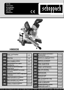 Manuál Scheppach HM80DB Kotoučová pila