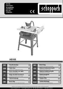 Manuale Scheppach HS105 Sega circolare