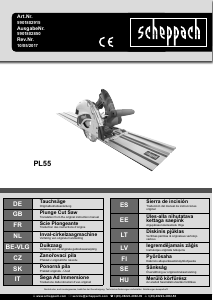 Bedienungsanleitung Scheppach PL55 Kreissäge