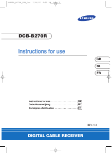 Manual Samsung DCB-B270R Digital Receiver