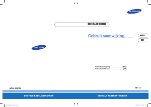 Manual Samsung DCB-H380R Digital Receiver