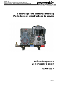 Bedienungsanleitung Prematic PAKO 653 P Kompressor