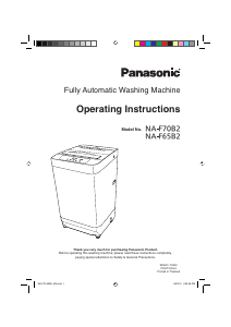 Manual Panasonic NA-F70B2 Washing Machine