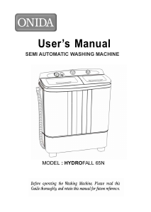 Manual Onida Hydrofall 65N Washing Machine