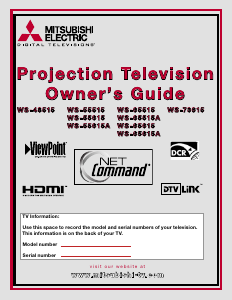 Manual Mitsubishi WS-48515 Television