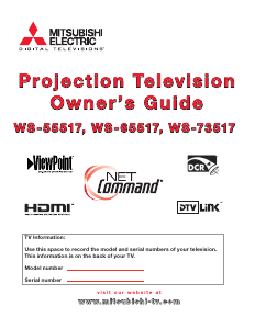 Manual Mitsubishi WS-55517 Television