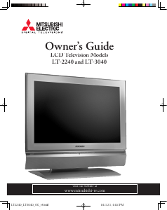 Manual Mitsubishi LT-2240 LCD Television