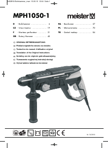 Instrukcja Meister MPH1050-1 Młotowiertarka