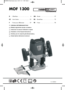 Manual Meister MOF 1300 Plunge Router