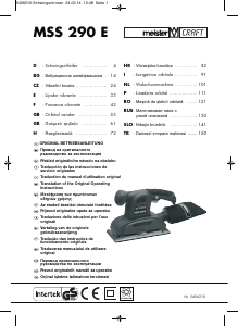 Manuál Meister MSS 290 E Orbitální bruska