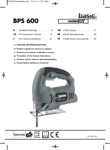 Mode d’emploi Meister BPS 600 Scie sauteuse