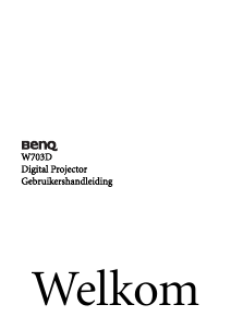 Handleiding BenQ W703D Beamer