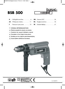 Manual Meister BSB 500 Impact Drill
