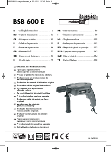 Handleiding Meister BSB 600 E Klopboormachine