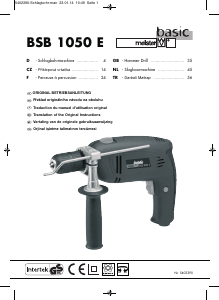 Manuál Meister BSB 1050 E Vrtací kladivo