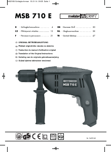 Manual Meister MSB 710 E Impact Drill