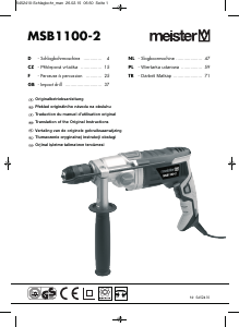 Manuál Meister MSB1100-2 Vrtací kladivo