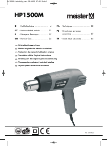 Manual Meister HP1500M Heat Gun