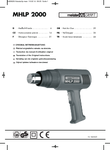 Manual Meister MHLP 2000 Heat Gun
