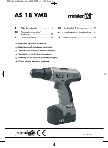 Manual Meister AS 18 VMB Drill-Driver