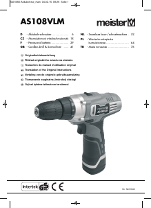 Manual Meister AS108VLM Drill-Driver