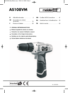 Manual Meister AS108VM Drill-Driver