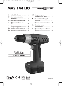 Manual Meister MAS 144 LIO Drill-Driver