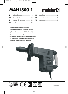 Instrukcja Meister MAH1500-1 Młot udarowy