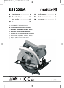 Mode d’emploi Meister KS1200M Scie circulaire