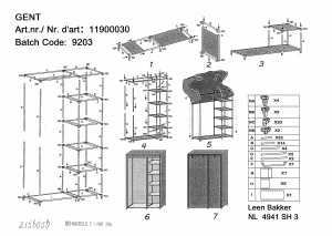 Hướng dẫn sử dụng Leen Bakker Gent Tủ quần áo