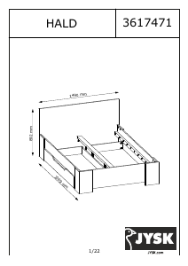 Manuale JYSK Hald (140x200) Struttura letto