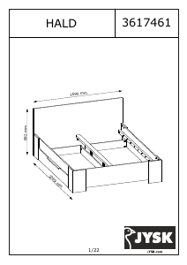 Manuale JYSK Hald (160x200) Struttura letto