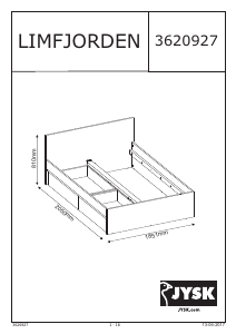 Manuale JYSK Limfjorden (180x200) Struttura letto