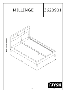 Hướng dẫn sử dụng JYSK Millinge (140x200) Khung giường