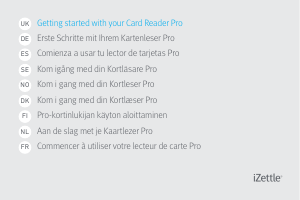 Brugsanvisning iZettle Card Reader Pro Betalingsenhed
