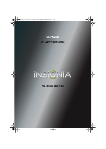 Manual Insignia NS-24LD100A13 LCD Television