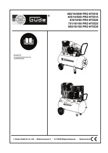 Bedienungsanleitung Güde 805/10/100 PRO Kompressor