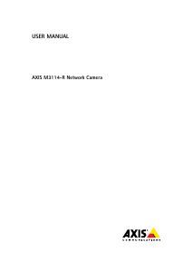 Manual Axis M3114 IP Camera