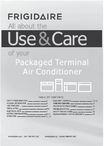 Manual Frigidaire FFRP072HT2 Air Conditioner
