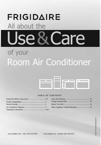 Manual Frigidaire FFTH1422R2 Air Conditioner