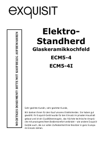 Bedienungsanleitung Exquisit ECM 5-4 I Herd