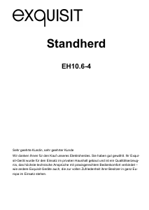 Bedienungsanleitung Exquisit EH 10.6-4 Herd