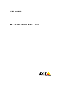 Handleiding Axis P5414–E IP camera