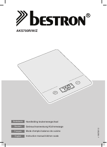 Handleiding Bestron AKS700W Keukenweegschaal
